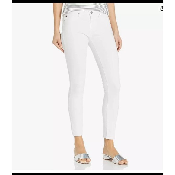 AG Adriano Goldschmied Size 28R  Women's Legging Ankle Super Skinny White Jeans - Picture 1 of 9